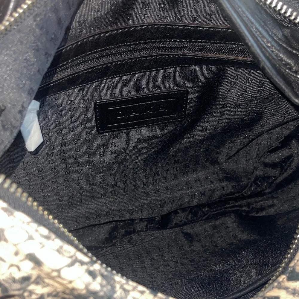 Sale 🔥 L.A.M.B. Snakeskin print Leather Hobo Bag. NWT 11x14" - Picture 6 of 10